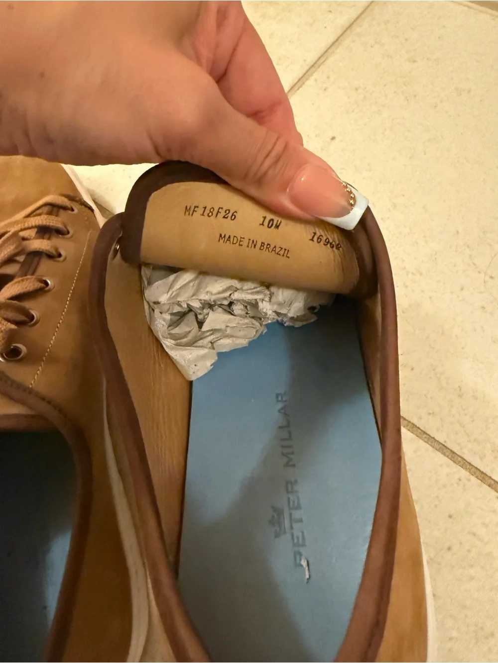 Peter Millar leather lace up shoes 10